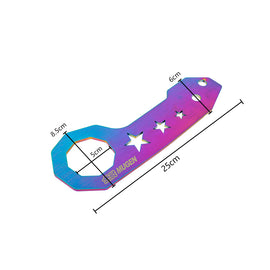 Brand New Universal JDM Mugen Neo Chrome Rear Anodized Billet Aluminum Racing Tow Hook Kit