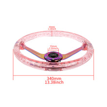 Load image into Gallery viewer, Brand New JDM Mugen Universal 6-Hole 350mm Deep Dish Vip Pink Crystal Bubble Neo Spoke Steering Wheel