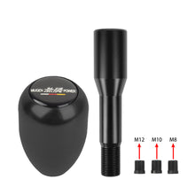 Load image into Gallery viewer, Brand New Universal Black Sticker Mugen Aluminum Manual Gear Stick Black Shift Knob M8 M10 M12 &amp; Black Shifter Extender Extension