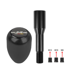 Brand New Universal Black Sticker Mugen Aluminum Manual Gear Stick Black Shift Knob M8 M10 M12 & Black Shifter Extender Extension