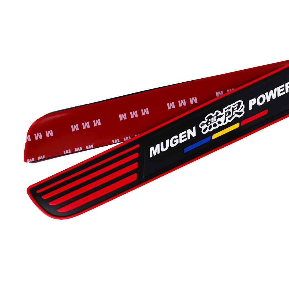 Brand New 4PCS Universal Mugen Power Red Rubber Car Door Scuff Sill Cover Panel Step Protector V2