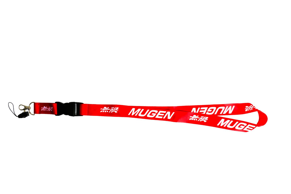 BRAND NEW MUGEN Car Keychain Tag Rings Keychain JDM Drift Lanyard Red