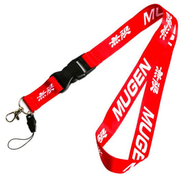 BRAND NEW MUGEN Car Keychain Tag Rings Keychain JDM Drift Lanyard Red