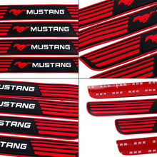 Load image into Gallery viewer, Brand New 4PCS Universal Ford Mustang Red Rubber Car Door Scuff Sill Cover Panel Step Protector V2