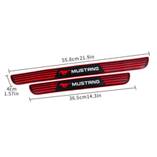 Load image into Gallery viewer, Brand New 4PCS Universal Ford Mustang Red Rubber Car Door Scuff Sill Cover Panel Step Protector V2