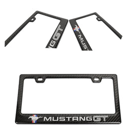 Brand New Universal 100% Real Carbon Fiber Ford Mustang GT License Plate Frame - 2PCS