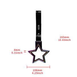 Brand New Star Handle Neo Chrome JDM TSURIKAWA Ring Subway Train Bus Black Handle Strap Charm Drift