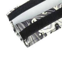 Load image into Gallery viewer, Brand New Universal 2PCS SAKURA Black Wave Fabric Soft Cotton Seat Belt Cover Shoulder Pads