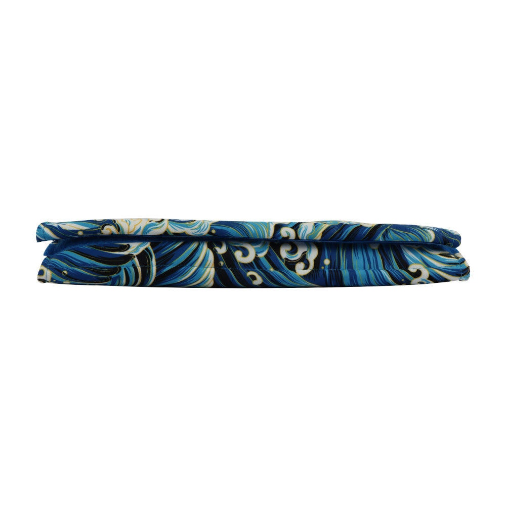 Brand New Universal 2PCS SAKURA Blue Wave Fabric Soft Cotton Seat Belt Cover Shoulder Pads