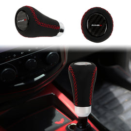 Brand New Universal Nismo Red Stitches Black Leather Manual Car Gear Shift Knob Shifter Lever M8 M10 M12
