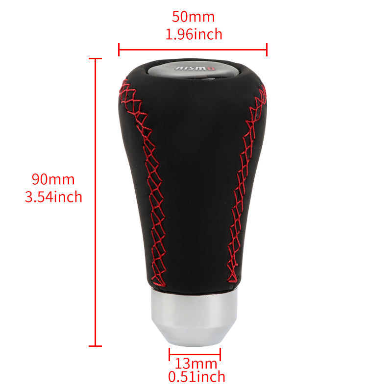 Brand New Universal Nismo Red Stitches Black Leather Manual Car Gear Shift Knob Shifter Lever M8 M10 M12