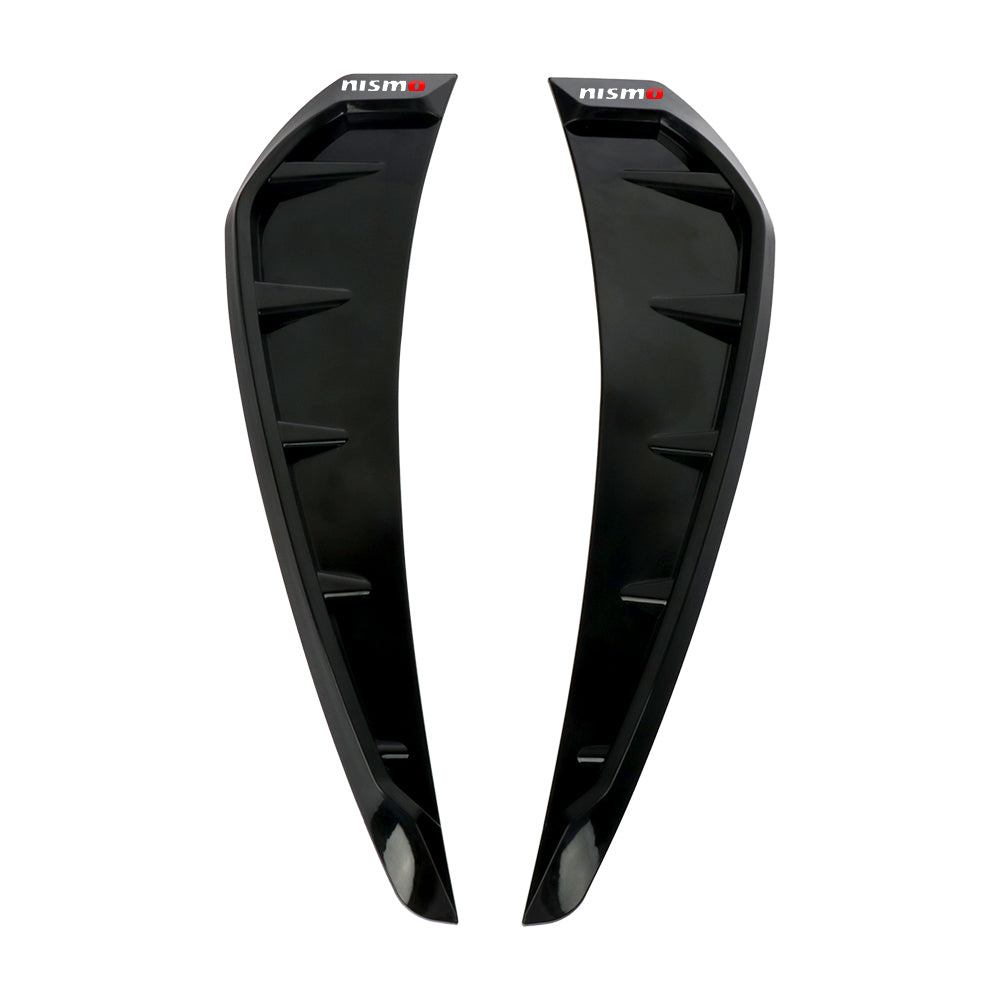 Brand New Nismo Universal Car Glossy Black Side Door Fender Vent Air Wing Cover Trim ABS Plastic