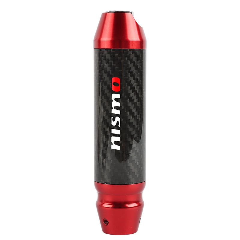 Brand New Nismo Universal Real Carbon Fiber Red Aluminum Automatic Transmission Racing Gear Shift Knob