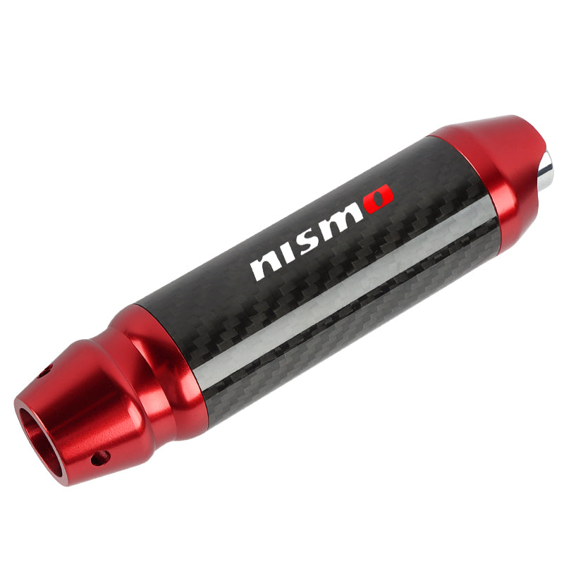 Brand New Nismo Universal Real Carbon Fiber Red Aluminum Automatic Transmission Racing Gear Shift Knob
