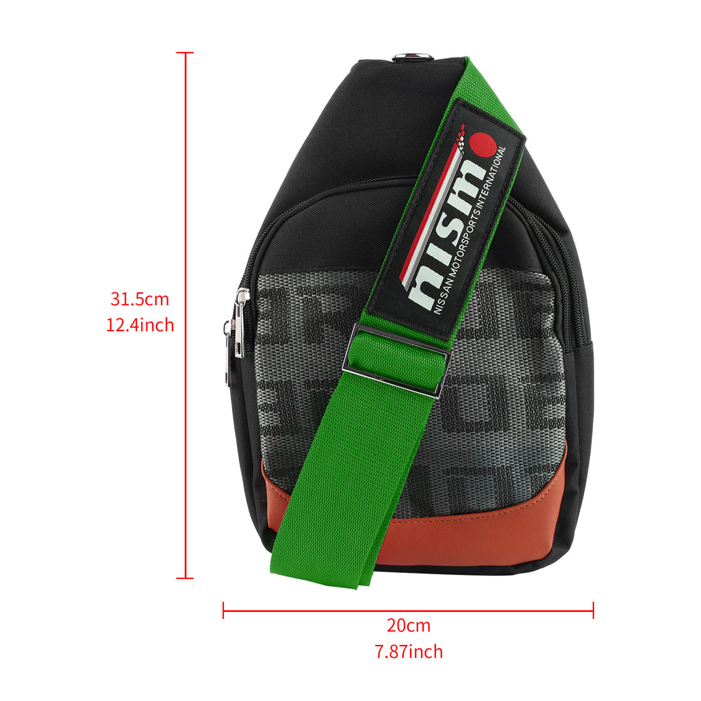 Brand New JDM NISMO Green Backpack Molle Tactical Sling Chest Pack Shoulder Waist Messenger Bag