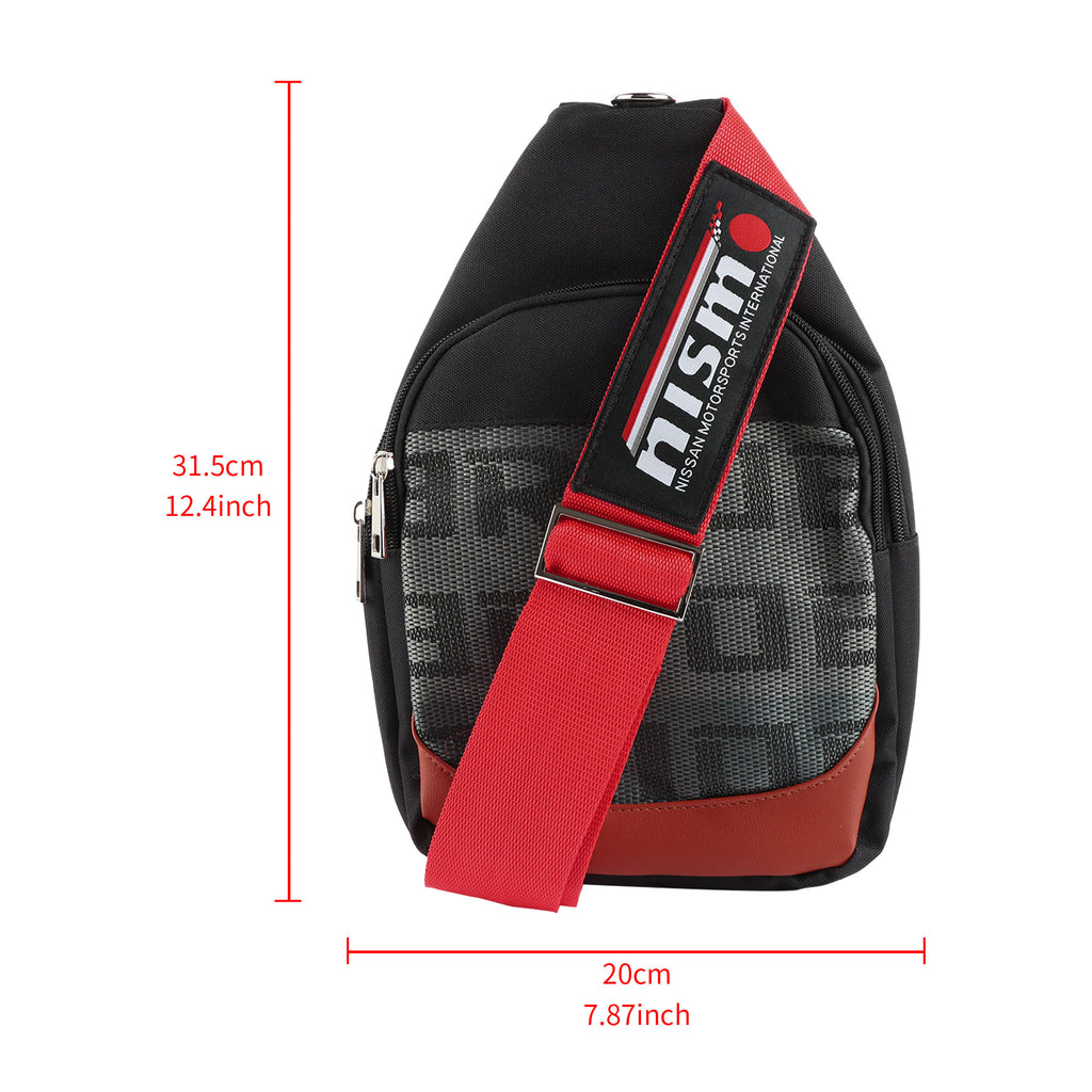 Brand New JDM Nismo Red Backpack Molle Tactical Sling Chest Pack Shoulder Waist Messenger Bag