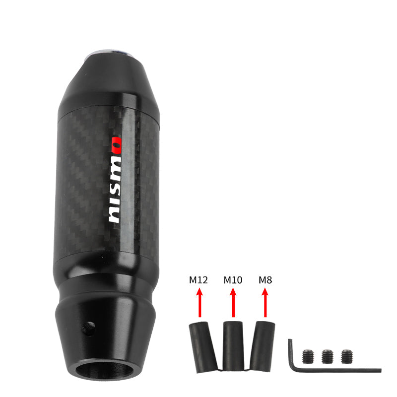 Brand New Nismo Universal Real Carbon Fiber Black Aluminum Automatic Transmission Racing Gear Shift Knob