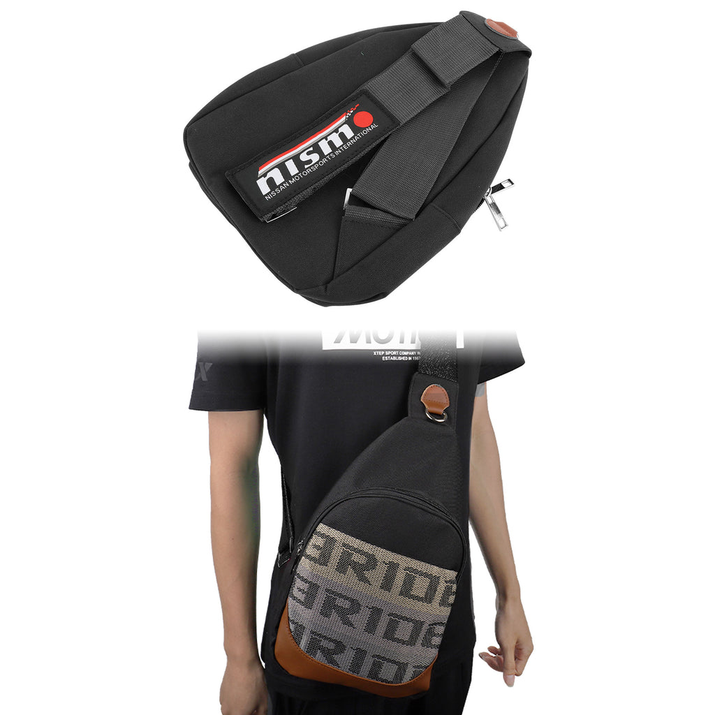Brand New JDM Nismo Black Backpack Molle Tactical Sling Chest Pack Shoulder Waist Messenger Bag
