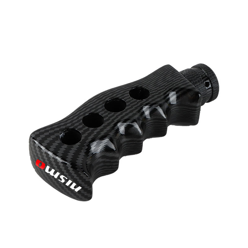 Brand New Universal Nismo Carbon Fiber Look Slotted Pistol Grip Handle Manual Gear Shift Knob Shifter M8 M10 M12