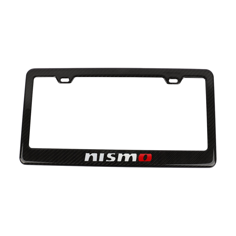 Brand New 1PCS Nismo Real 100% Carbon Fiber License Plate Frame Tag Cover Original 3K With Free Caps