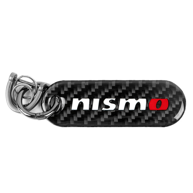 Brand New Universal 100% Real Carbon Fiber Keychain Key Ring For Nismo