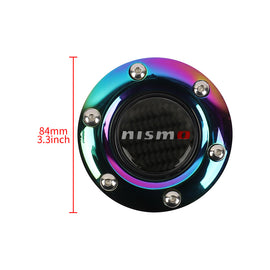 BRAND NEW NISMO UNIVERSAL NEO CHROME CAR HORN BUTTON STEERING WHEEL CENTER CAP