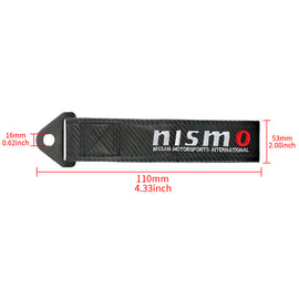 Brand New Nismo Carbon Fiber High Strength Tow Towing Strap Hook For Front / REAR BUMPER JDM