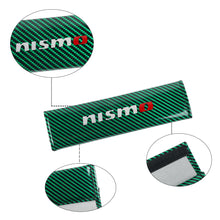 Load image into Gallery viewer, Brand New Universal 2PCS Nismo Green Carbon Fiber Look Car Seat Belt Covers Shoulder Pad