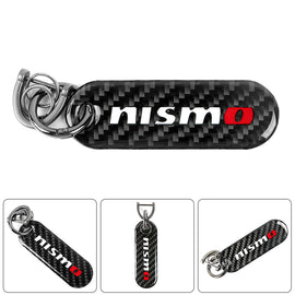 Brand New Universal 100% Real Carbon Fiber Keychain Key Ring For Nismo