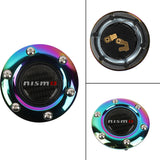 BRAND NEW NISMO UNIVERSAL NEO CHROME CAR HORN BUTTON STEERING WHEEL CENTER CAP