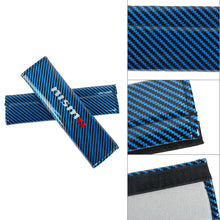 Load image into Gallery viewer, Brand New Universal 2PCS Nismo Blue Carbon Fiber Look Car Seat Belt Covers Shoulder Pad