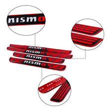 Load image into Gallery viewer, Brand New 4PCS Universal Nismo Red Rubber Car Door Scuff Sill Cover Panel Step Protector V2