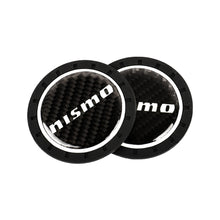 Load image into Gallery viewer, Brand New 2PCS Nismo Glows In The Dark Green Real Carbon Fiber Car Cup Holder Pad Water Cup Slot Non-Slip Mat Universal