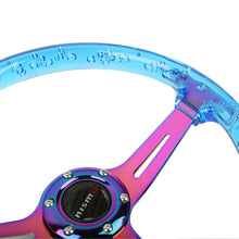 Load image into Gallery viewer, Brand New JDM Nismo Universal 6-Hole 350mm Deep Dish Vip Blue Crystal Bubble Neo Spoke Steering Wheel