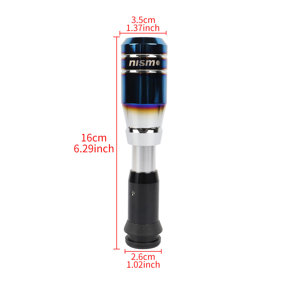Brand New Universal Nismo Aluminum Burnt Blue Automatic Gear Shift Knob Shifter Lever Head
