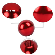 Load image into Gallery viewer, BRAND NEW UNIVERSAL NISMO JDM Aluminum Red Round Ball Manual Gear Stick Shift Knob Universal M8 M10 M12