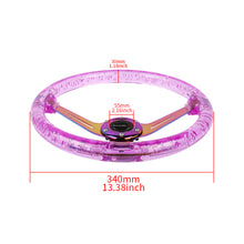 Load image into Gallery viewer, Brand New JDM Nismo Universal 6-Hole 350mm Deep Dish Vip Purple Crystal Bubble Neo Spoke Steering Wheel