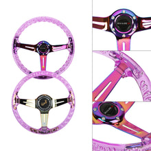 Load image into Gallery viewer, Brand New JDM Nismo Universal 6-Hole 350mm Deep Dish Vip Purple Crystal Bubble Neo Spoke Steering Wheel