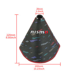 BRAND NEW UNIVERSAL JDM BLACK Nismo Style Shift Knob Shifter Boot Cover Red Stitch AT/MT Universal