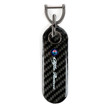 Load image into Gallery viewer, Brand New Universal 100% Real Carbon Fiber Keychain Key Ring For ALFA ROMEO