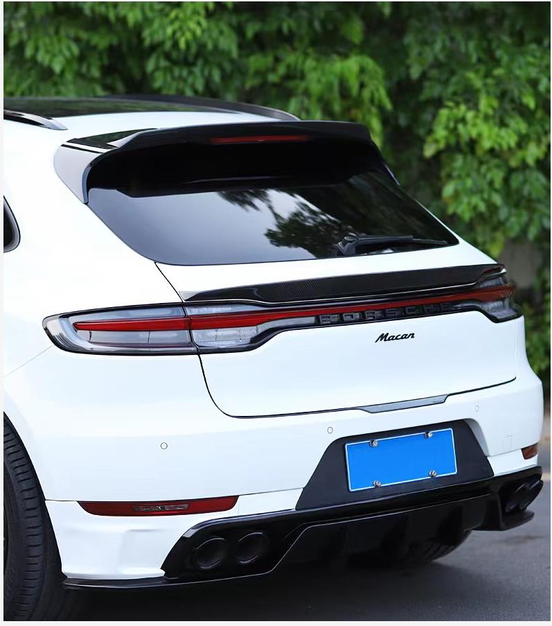 Brand New 2019-2023 PORSCHE MACAN Real Carbon Fiber Rear Middle Deck Trunk Lid Spoiler Wing