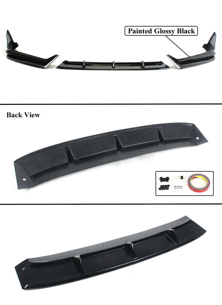 BRAND NEW 3PCS 2021-2022 Honda Accord Yofer Glossy Black Front Bumper Lip Splitter Kit