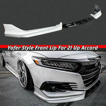 Load image into Gallery viewer, BRAND NEW 3PCS 2021-2022 Honda Accord Yofer Platinum White Pearl Front Bumper Lip Splitter Kit
