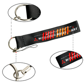 BRAND NEW JDM RALLIART DOUBLE SIDE Racing Cell Holders Keychain Universal