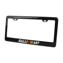 Load image into Gallery viewer, Brand New 1PCS Ralliart Real 100% Carbon Fiber License Plate Frame Tag Cover Original 3K With Free Caps