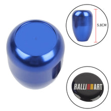 Load image into Gallery viewer, Brand New JDM Universal Ralliart Black Sticker Aluminum Manual Gear Stick Blue Shift Knob Shifter M8 M10 M12