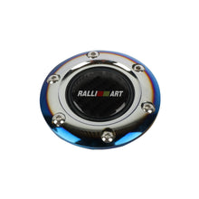 Load image into Gallery viewer, BRAND NEW JDM RALLIART UNIVERSAL BURNT BLUE CAR HORN BUTTON STEERING WHEEL CENTER CAP