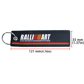 BRAND NEW JDM RALLIART BLACK DOUBLE SIDE Racing Cell Holders Keychain Universal