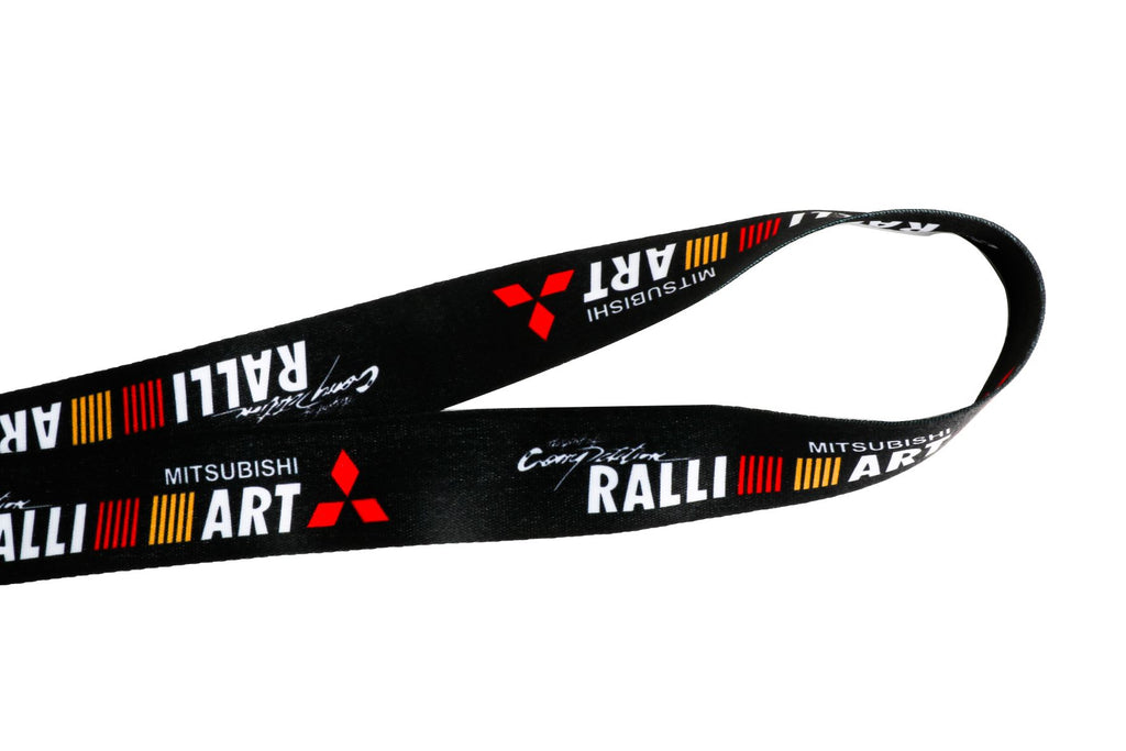 BRAND NEW RALLIART JDM Car Keychain Tag Rings Keychain JDM Drift Lanyard Black