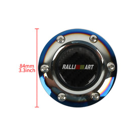 BRAND NEW JDM RALLIART UNIVERSAL BURNT BLUE CAR HORN BUTTON STEERING WHEEL CENTER CAP